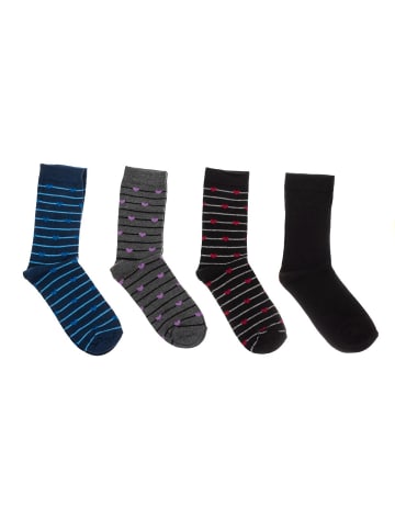 Kisses and Love 4er-Set: Socken in Multicolored
