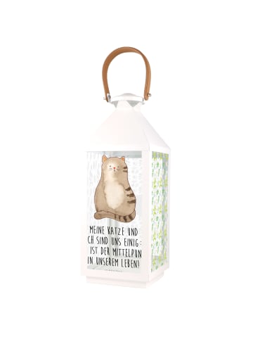 Mr. & Mrs. Panda Teelichthalter Katze Sitzen mit Spruch in Transparent