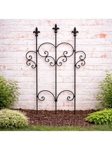 AltoBelli Rankgitter FIORITO Metall Antik Rost Braun Zaun 43x73 cm