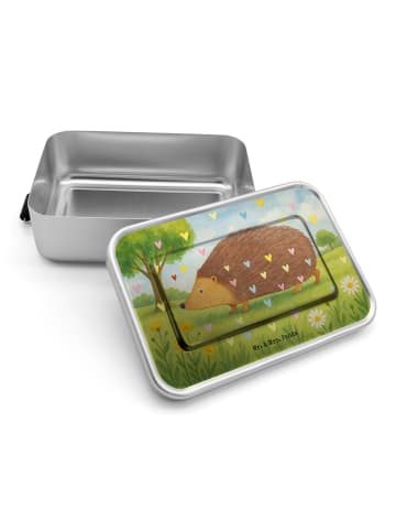 Mr. & Mrs. Panda Bento Box Igel Herzen Design ohne Spruch in Weiß