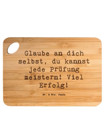 Mr. & Mrs. Panda Schneidebrett Spruch Prüfungen bestehen mit Spruch in Braun