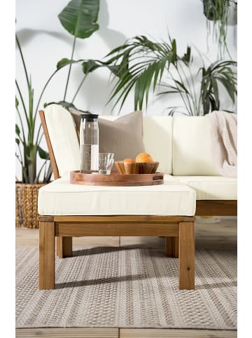 home24 Loungehocker LEXI in Wollweiß