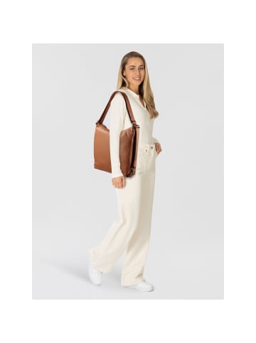 Mandarina Duck Mellow Leather Schultertasche Leder 36 cm pecan nut