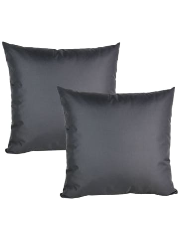 JACK 2er Set Outdoor Kissenhülle 50x50cm in Anthrazit