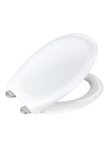 Wenko WC-Sitz IOS, Easy Close, Thermoplast in Weiß, (B) 37,5 x (L) 45 cm