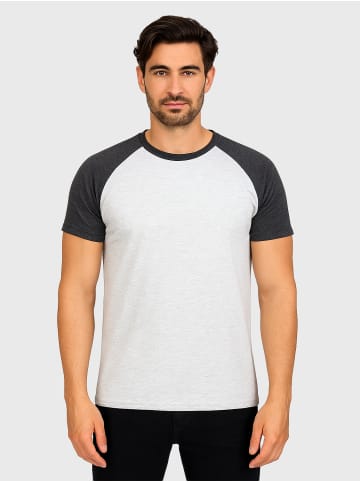 Humy T-Shirt 2er Set mit Raglanärmeln im Colorblock Design in Grau