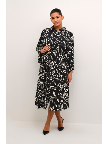 KAFFE curve Kleid KCflora Regular fit in Black/Sand Painted Flower