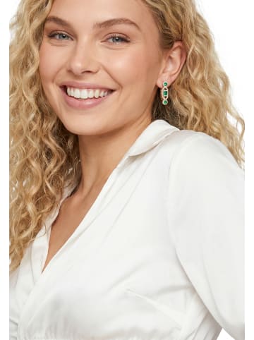 gaya Women Earrings in Rose Gold Green