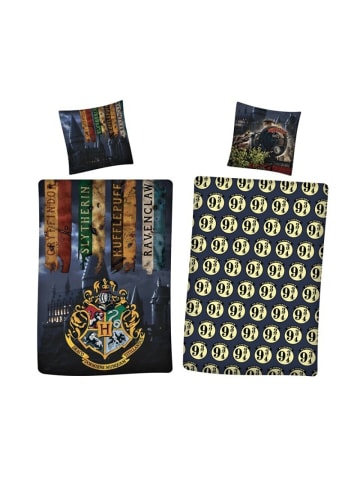 Harry Potter Harry Potter Bettwäsche 140x200 cm + Kissenbezug 65x65 cm Baumwolle in Schwarz