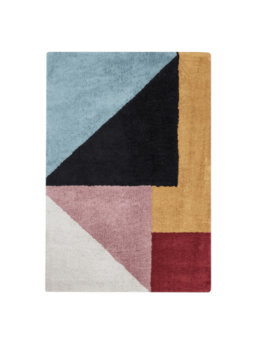 Beliani Kurzflor JALGAON in Bunt/Blau/Grün - (W) 140 x (H) 1 x (L) 200 cm