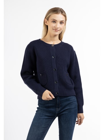 DreiMaster Maritim Strickjacke Mit Knöpfen in Marine