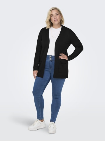 ONLY Carmakoma Strickjacke mit Taschen Plus Size Übergrößen Cardigan CARESLY in Schwarz