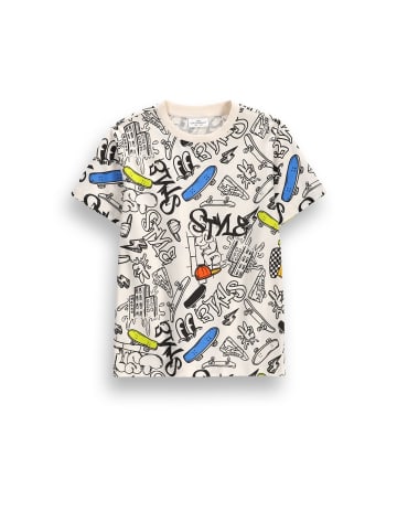 Coccodrillo Baumwoll-T-Shirt mit kurzen Ärmeln in ecru