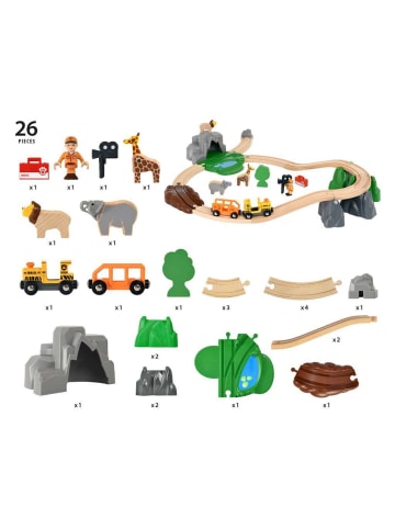 Brio Aktionsspiel BRIO World - Großes Bahn Safari Set Ab 3 Jahre in bunt