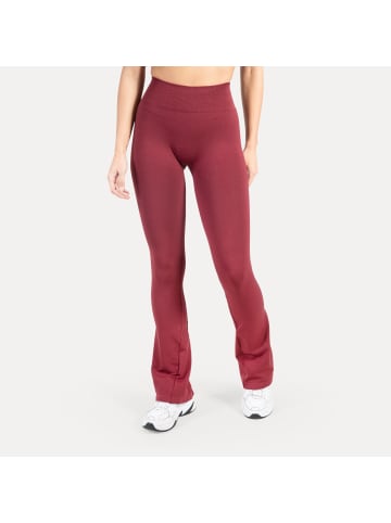 SMILODOX Schlaghose Leggings Aylin Scrunch in Bordeaux