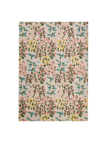 KADIMA DESIGN Wollteppich Floral Muster, Naturmotive, Schlafzimmer in Multicolor-Rosa