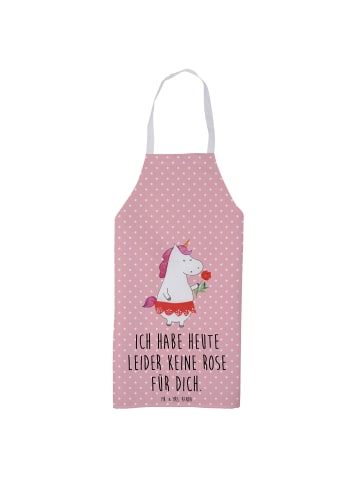 Mr. & Mrs. Panda Schürze Einhorn Dame mit Spruch in Rot Pastell
