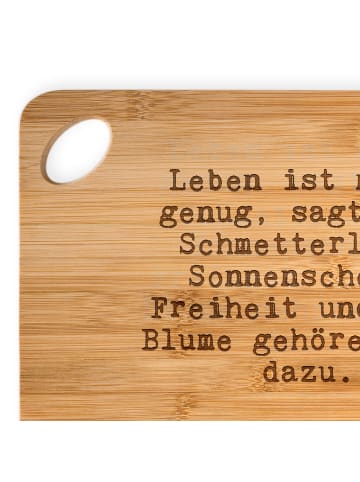 Mr. & Mrs. Panda Hackbrett Leben ist nicht genug,... mit Spruch in Braun