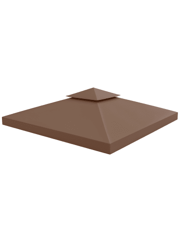 Outsunny Pavillondach 3 x 3 m Kaffee