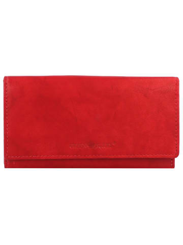 Greenburry Basic Geldbörse RFID Leder 17 cm in red