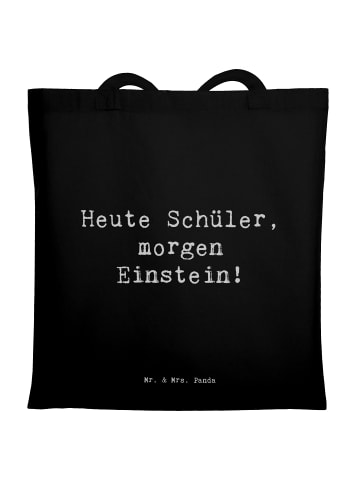 Mr. & Mrs. Panda Einkaufsbeutel Spruch Schulanfang Inspiration m... in Schwarz