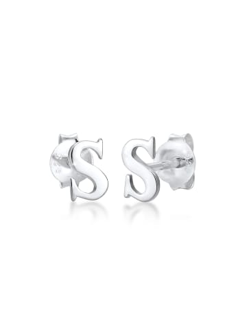 Elli Ohrringe 925 Sterling Silber Buchstabe, Buchstabe - S in Silber