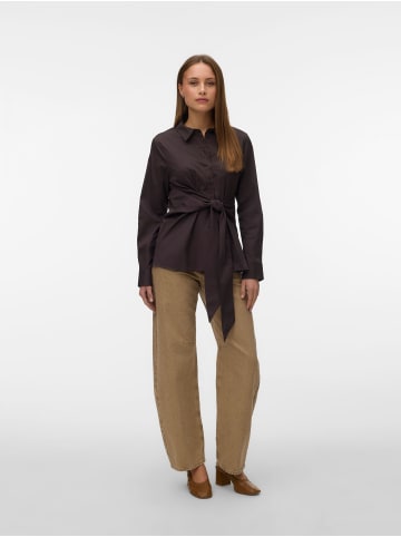 Vero Moda Popelin Hemd in Chocolate Torte