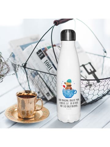 Mr. & Mrs. Panda Isolierflasche Nachtfalter Schaumbad mit Spruch in Weiß