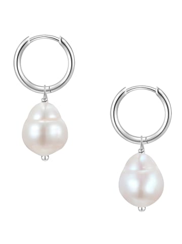 Glanzstücke München Ohrringe aus Sterling Silber mit Süßwasser-Zuchtperle in silber