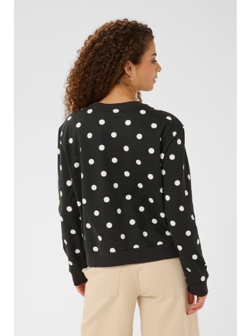 SAINT TROPEZ Strickpullover ZagnaSZ Gerade Passform in Black Ice Big Dot