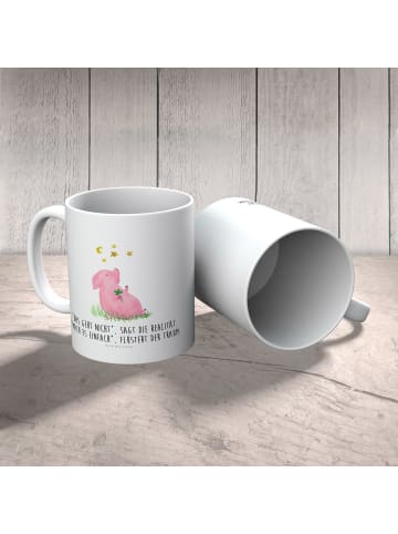 Mr. & Mrs. Panda Haferl Schwein Glück mit Spruch in Weiß