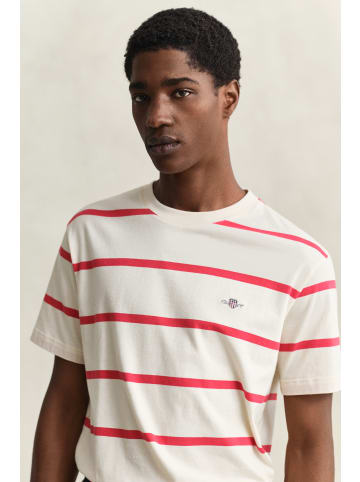 Gant T-Shirt in ecru rot