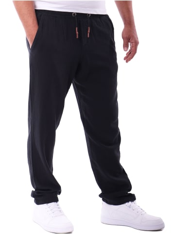 RESLAD Baumwollhose Freizeithose lang in schwarz