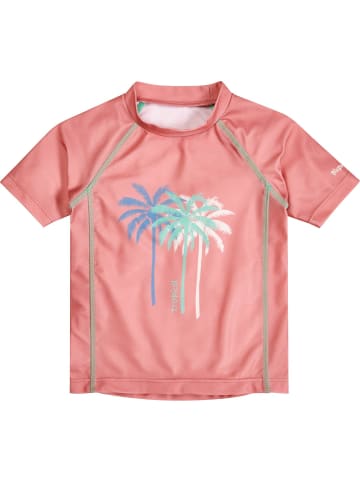 Playshoes UV-Schutz Shirt 1/2-Arm Palmen in koralle