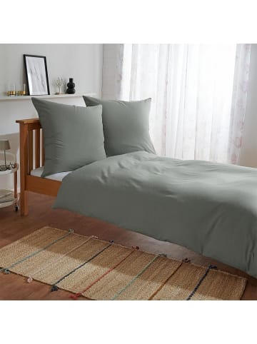 Traumschlaf Bettwäsche Uni Feinbiber in grau