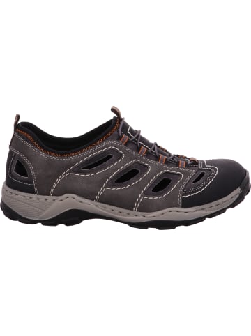 rieker Slipper Gelocht in grau