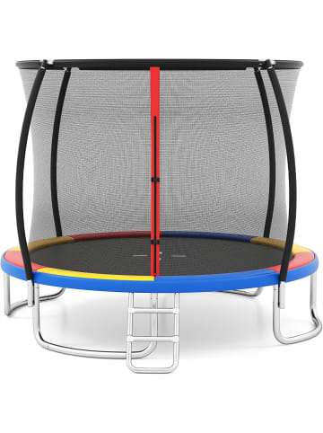 COSTWAY Ø305 cm Trampolin Outdoor mit Leiter in Bunt