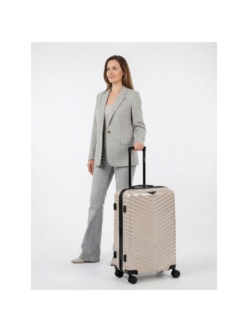 Redolz Essentials 18 4 Rollen Trolley 66 cm mit Dehnfalte in metallic-greige shiny
