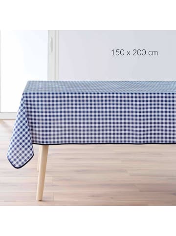 Douceur d’Intérieur Tischdecke im Karomuster, VICHY in Blau, 150 x 200 cm