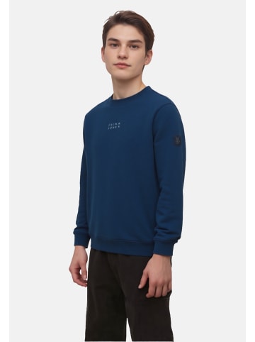 JACK & JONES Junior Sweatshirt 'Point Sweat Badge' in blau