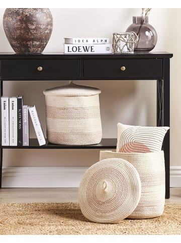 Beliani 2er-Set Korb SILOPI in Beige/Orange