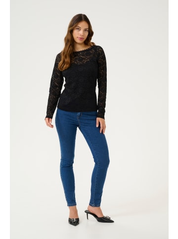 Kaffe Langarm-Bluse KAaia in Black Deep