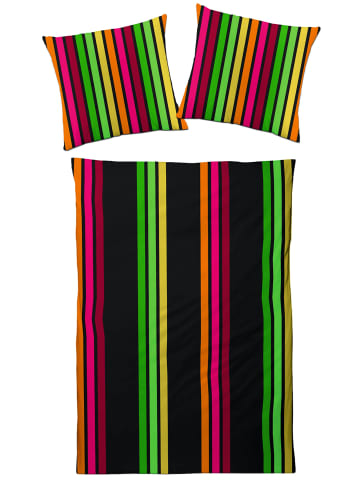 Traumschloss Bettwäsche Interlock Jersey -  Lambada, Streifenmuster in bunt