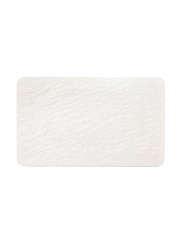 Villeroy & Boch Multifunktionsteller quadratisch Manufacture Rock Blanc 28 x 17 cm weiß in weiß