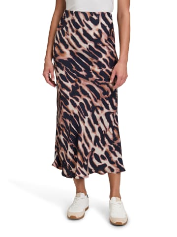 Betty Barclay Satinrock unifarben in Dark Blue/Rosé