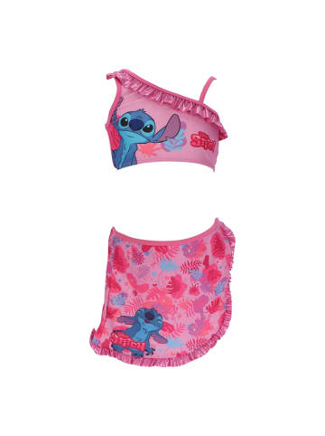 Lilo & Stitch Lilo & Stitch Kinder Bikini mit Sarong Badebekleidung Badeanzug in Rosa