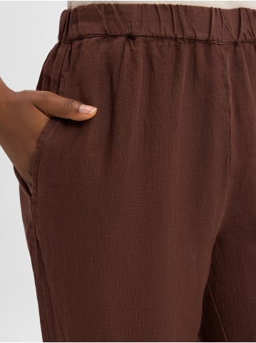 März Stoffhose aus Leinen in schoko