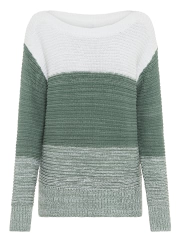 Laura Scott Streifenpullover in grün weiß gestreift