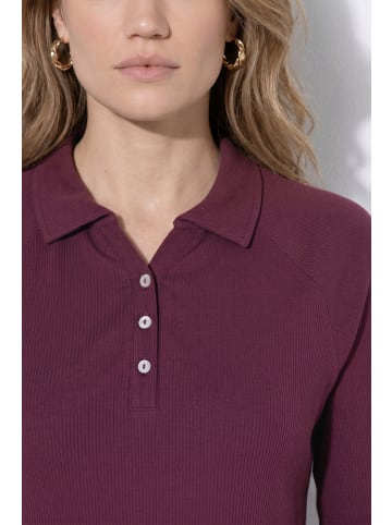 Ulla Popken Poloshirt in burgunder