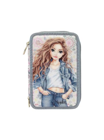 Depesche 3-Fach Federtasche FESTIVAL FUN TOPModel in 7,5 x 13 x 20 cm in hellblau